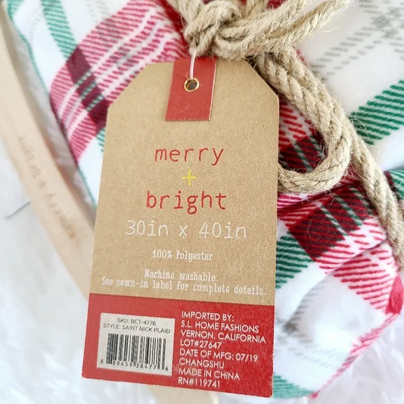 MERRY & BRIGHT Christmas Plaid Baby Reversible Blanket - Picture 3 of 4